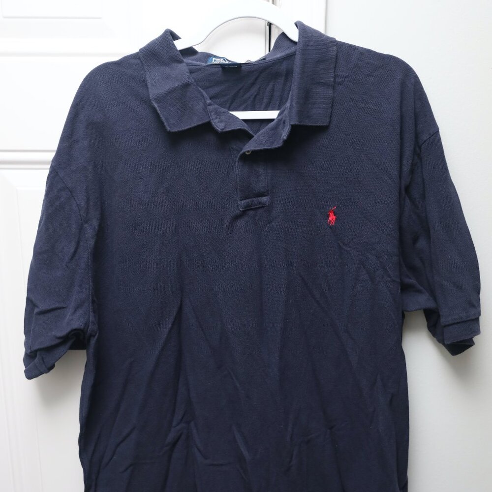 Polo by Ralph Lauren Collared Short Sleeve Polo Shirt Adult Mens Size 2XL Black